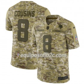 Camiseta Hombre NFL Minnesota Vikings Kirk Cousins 8 Nike Salute to Service